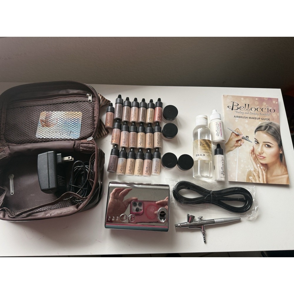 Belloccio Airbrush Medium Foundation Makeup System Compressor Kit
